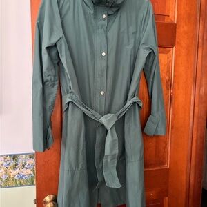 Eileen Fisher Teal Green Trench Coat
